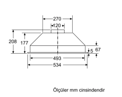DLN53AA70 Serie | 2 Gömme Aspiratör 53 cm Antrasit