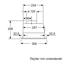 DLN53AA70 Serie | 2 Gömme Aspiratör 53 cm Antrasit
