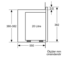 BFL520MS0 Serie | 4 Ankastre Mikrodalga 60 x 38 cm Paslanmaz çelik