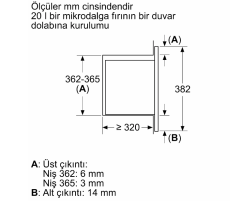 BFL623MB3 Serie | 2 Ankastre Mikrodalga 60 x 38 cm Siyah