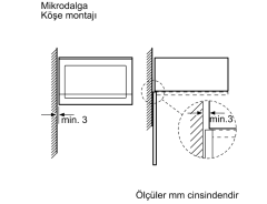 BEL524MS0 Serie | 6 Ankastre Mikrodalga 60 x 38 cm Paslanmaz çelik