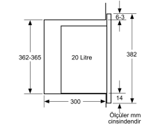 BFL524MW0 Serie | 6 Ankastre Mikrodalga 60 x 38 cm Beyaz