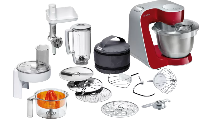MUM55761 Mutfak Makinesi MUM5 900 W Kırmızı, Gümüş