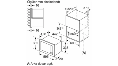 BFL623MW3 Serie 2 Ankastre Mikrodalga 60 x 38 cm Beyaz