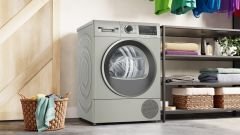 WQQ244CTTR Serie 6 Isı Pompalı Kurutma Makinesi 9 kg Gümüş
