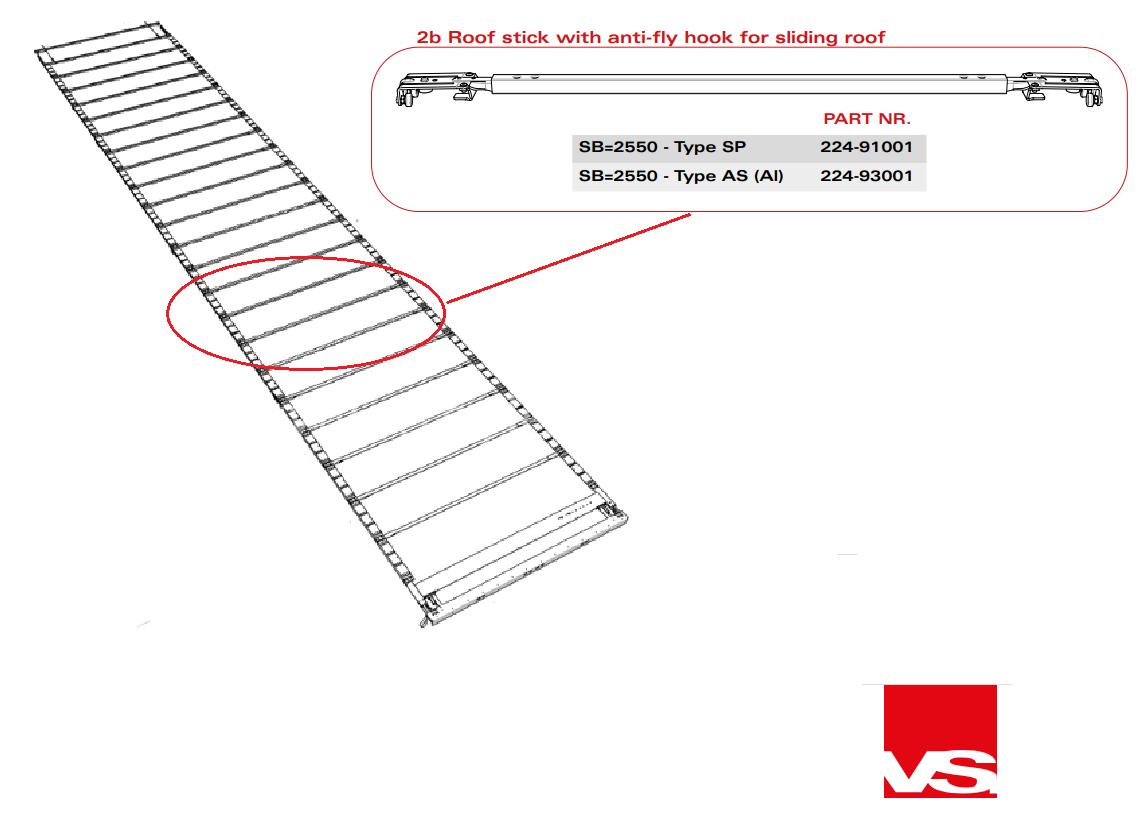 VERSUS  Çatı Ara Profil Bilyalı Kros  2310 mm