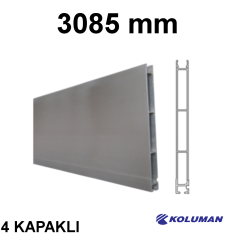 KOLUMAN Alüminyum 4 Kapaklı Profil Boy 3085 mm Alt