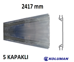 KOLUMAN Alüminyum 5 Kapaklı Profil Boy 2417 mm Orta