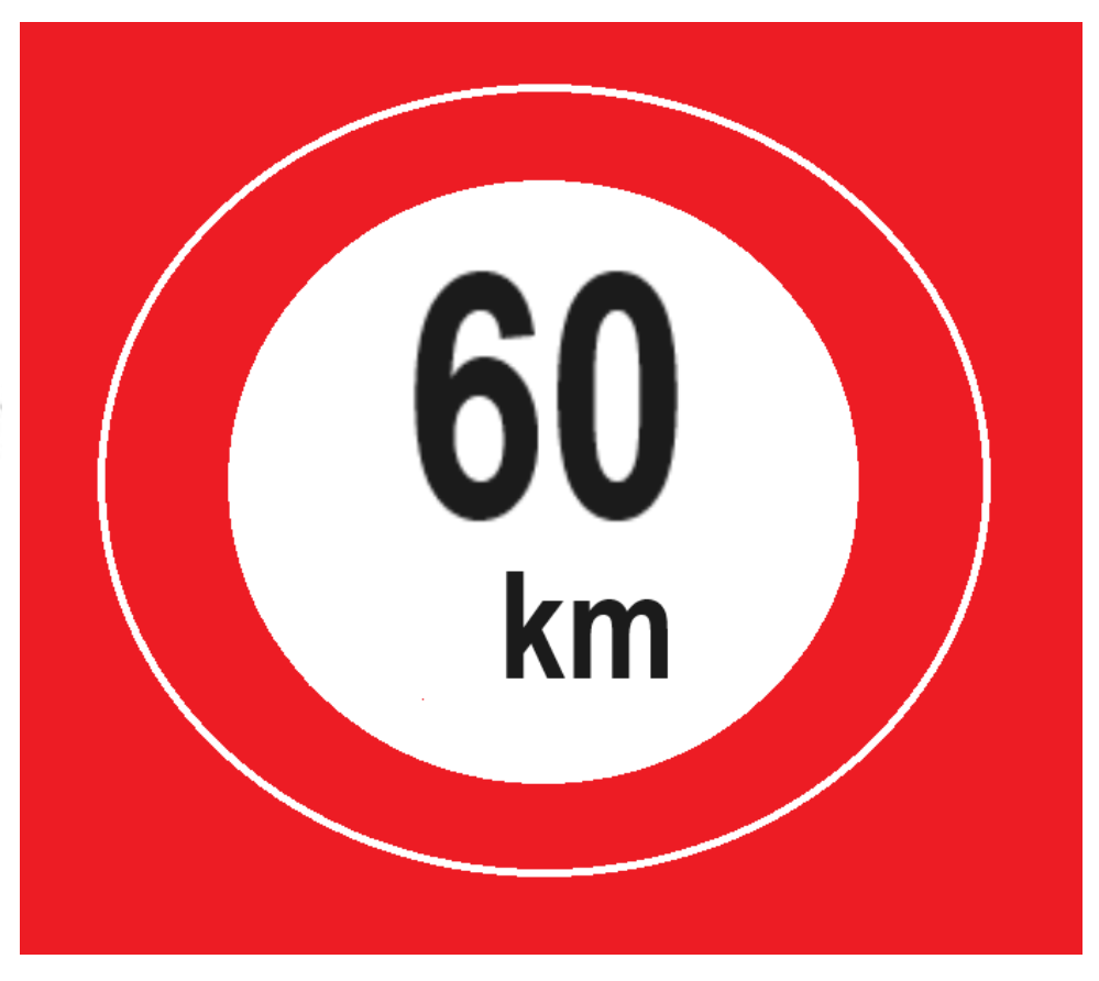 KRONE Etiket '' 60 km ''Kırmızı