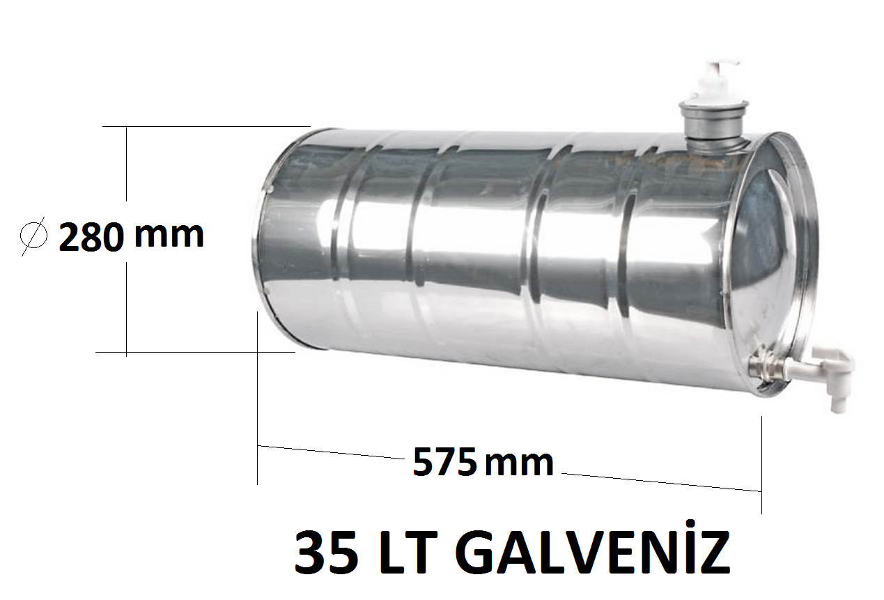Su Tankı  35 Lt. / Treyler  / Galvaniz  /