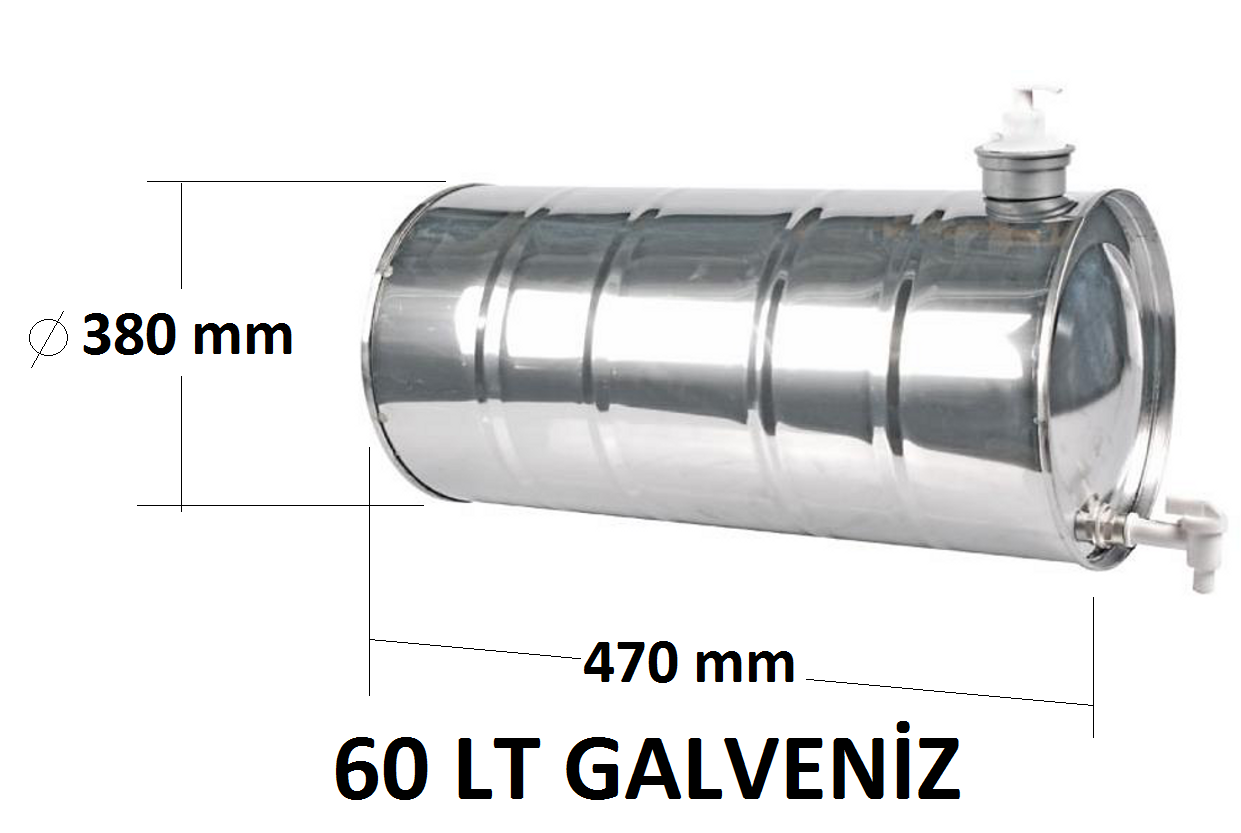 Su Tankı  60 Lt. / Treyler  / Galvaniz  /