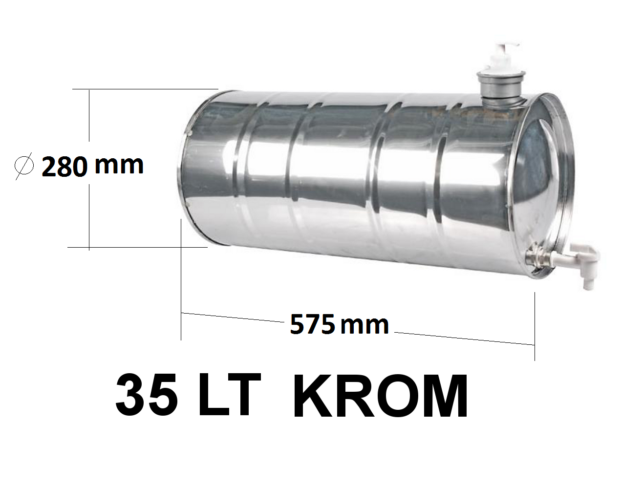 Su Tankı  35 Lt. / Treyler  / Krom  /