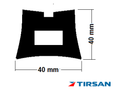 TIRSAN Forklift Bariyeri takoz PVC 400 mm