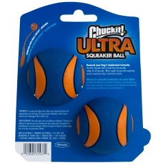 Ultra Squeaker 2'li Sesli Köpek Oyun Topu (Küçük Boy)