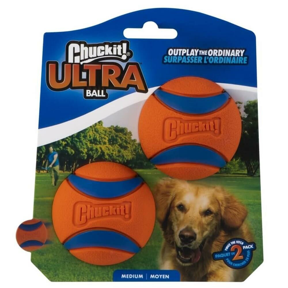Ultra Ball 2'li Köpek Oyun Topu (Orta Boy)