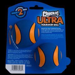 Ultra Squeaker 2'li Sesli Köpek Oyun Topu (Orta Boy)