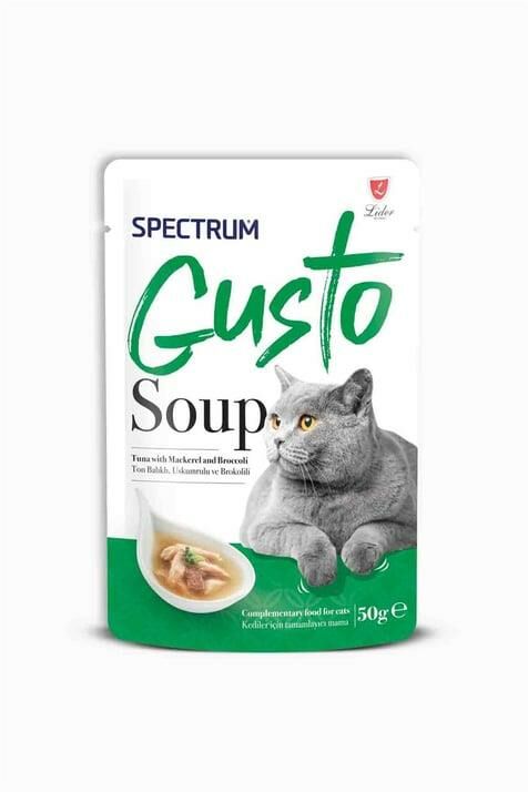 Gusto Ton Balıklı, Uskumru, Brokoli Kedi Çorbası 50 Gr