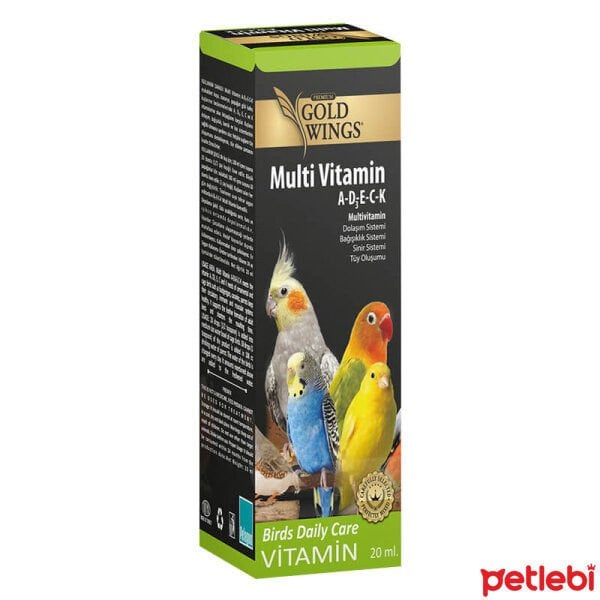 Gold Wings Kuşlar için Tüy Oluşumunu Destekleyici Sıvı Multi-Vitamin 20ml