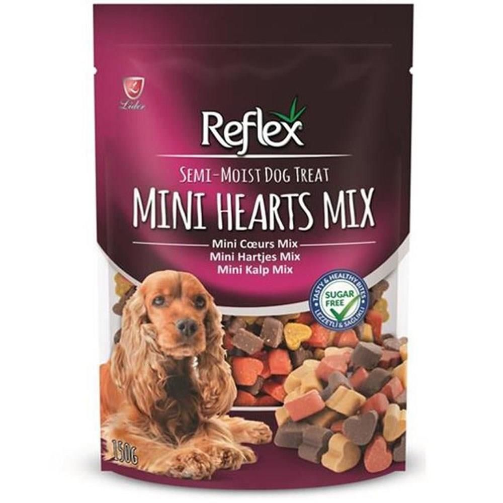 Semi-Moist Dog Treat Mini Heart Mix Kalp Şeklinde Yumuşak Köpek Ödül Maması 150 gr