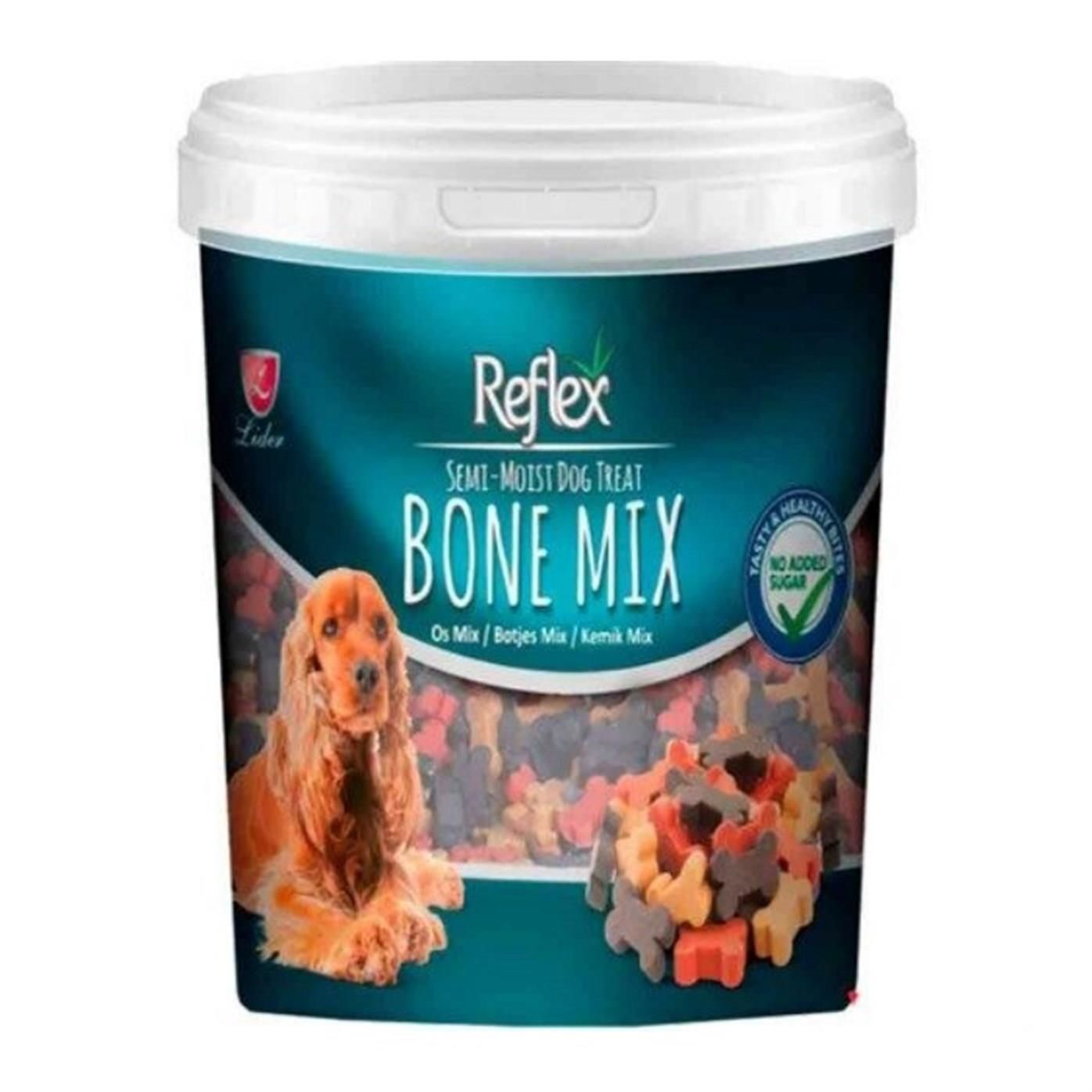 Semi-Moist Dog Treat Bone Mix Karışık Kemik Şekilinde Yumuşak Köpek Ödül Maması 500 gr