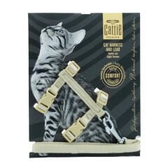 Cattie Kedi Göğüs ve Gezdirme Takımı Haki 1 x 25-40 CM