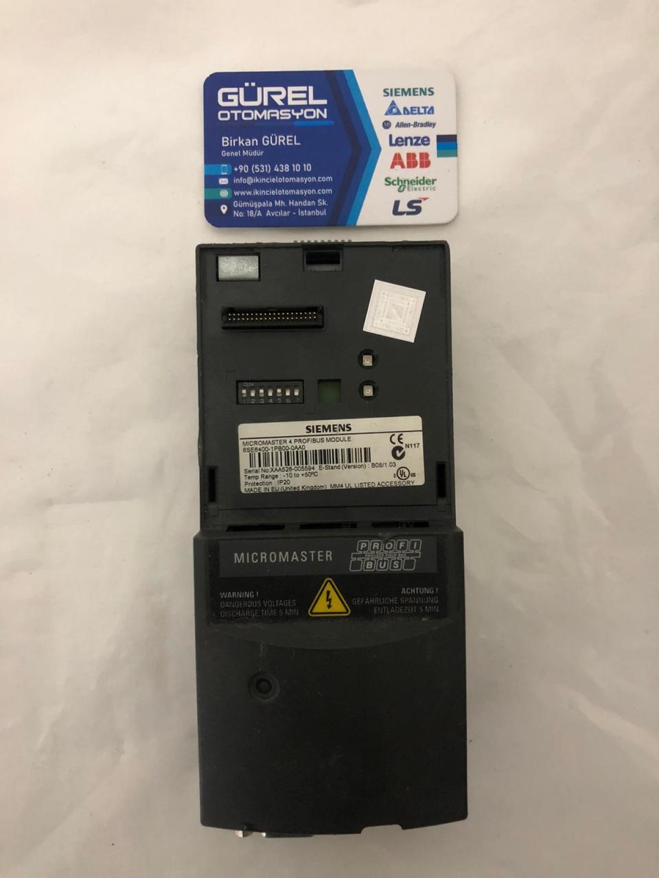 SIEMENS MICROMASTER 4 PROFIBUS MODULE 6SE6400-1PB00-0AA0