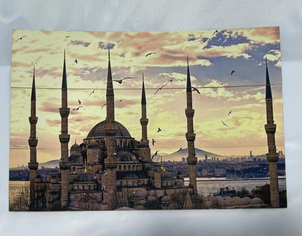 Üç Parcali Sultan Ahmet Motifli Tablo Aoa Ölçü 45X66Cm