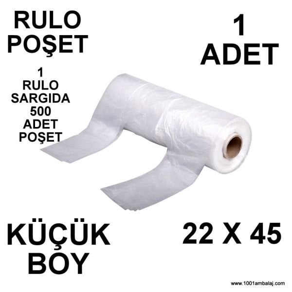 Rulo Poşet Küçük Boy 22X45 Cm 1 Rulo Sargıda 500 Adet Poşet