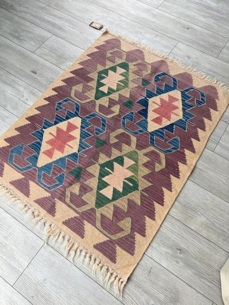 El Dokumasi Halı Kilim Yolluk Paspas Ölçü 112X89 Cm