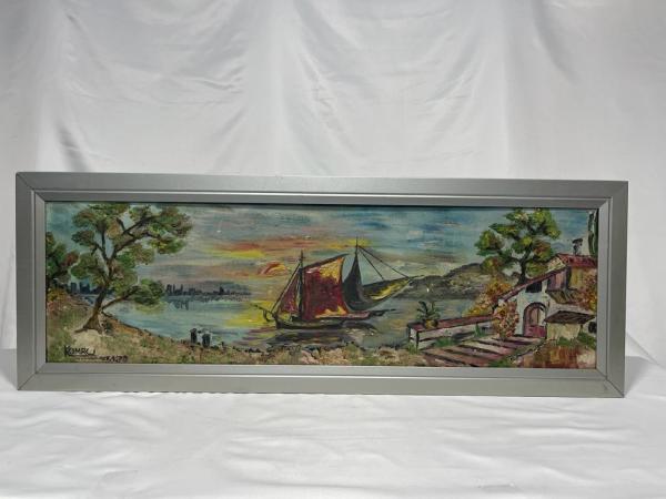 İmzali Yağli Boya Tablo Aoa Ölçü 110X40Cm