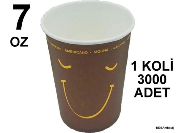 Karton Bardak 7 Oz 3000 Adet 1 Koli 1001 Ambalaj