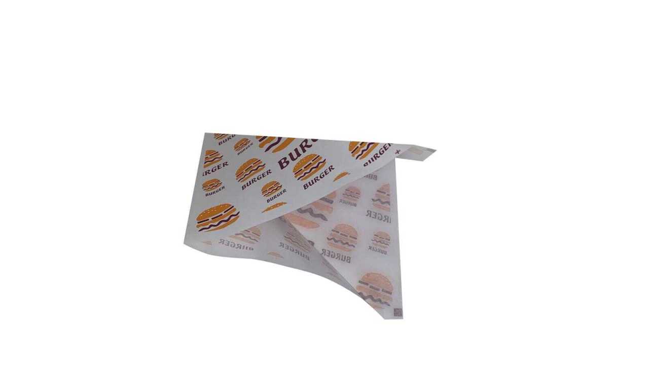 Kese Kağıdı Yağlı Piyasa Baskılı Hamburger 1 Kilo