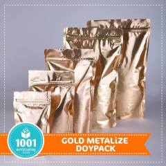 8,5X14,5 Cm Gold ( Altın ) 100 Adet Kilitli Doypack Torba 50 Gr /20/