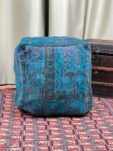 Nostaljik Kilim Puf Ölçü Çap 45 Cm Yükseklik 42 Cm