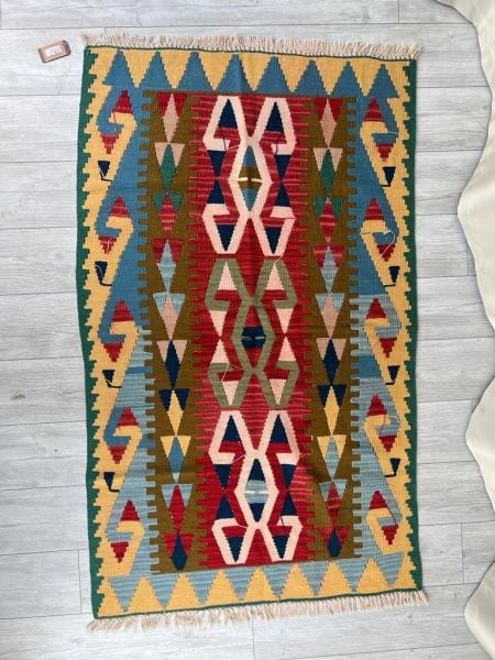 El Dokumasi Halı Kilim Yolluk Paspas Ölçü 174X104 Cm