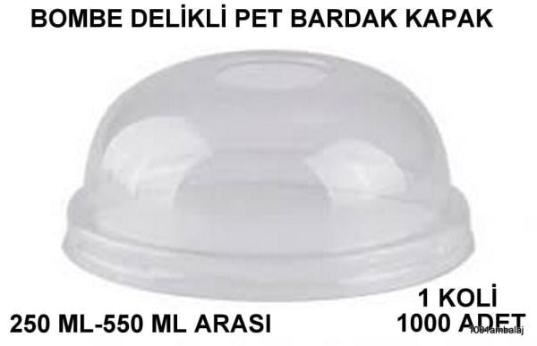 Bardak Kapağı Bombe Delikli Plastik Şeffaf 8 Oz - 18 Oz Arasi / 95 Çap / 1 Koli 1000 Adet