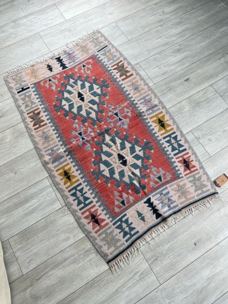 El Dokumasi Halı Kilim Yolluk Paspas Ölçü 130X78 Cm