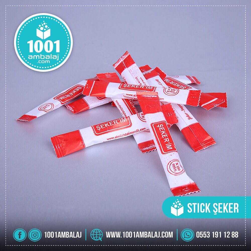 Şeker Stick 3 Gram 1000 Adet Beyaz Şeker