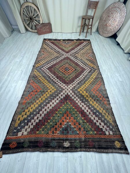 El Dokumasi Halı Kilim Yolluk Paspas Ölçü 335X185 Cm