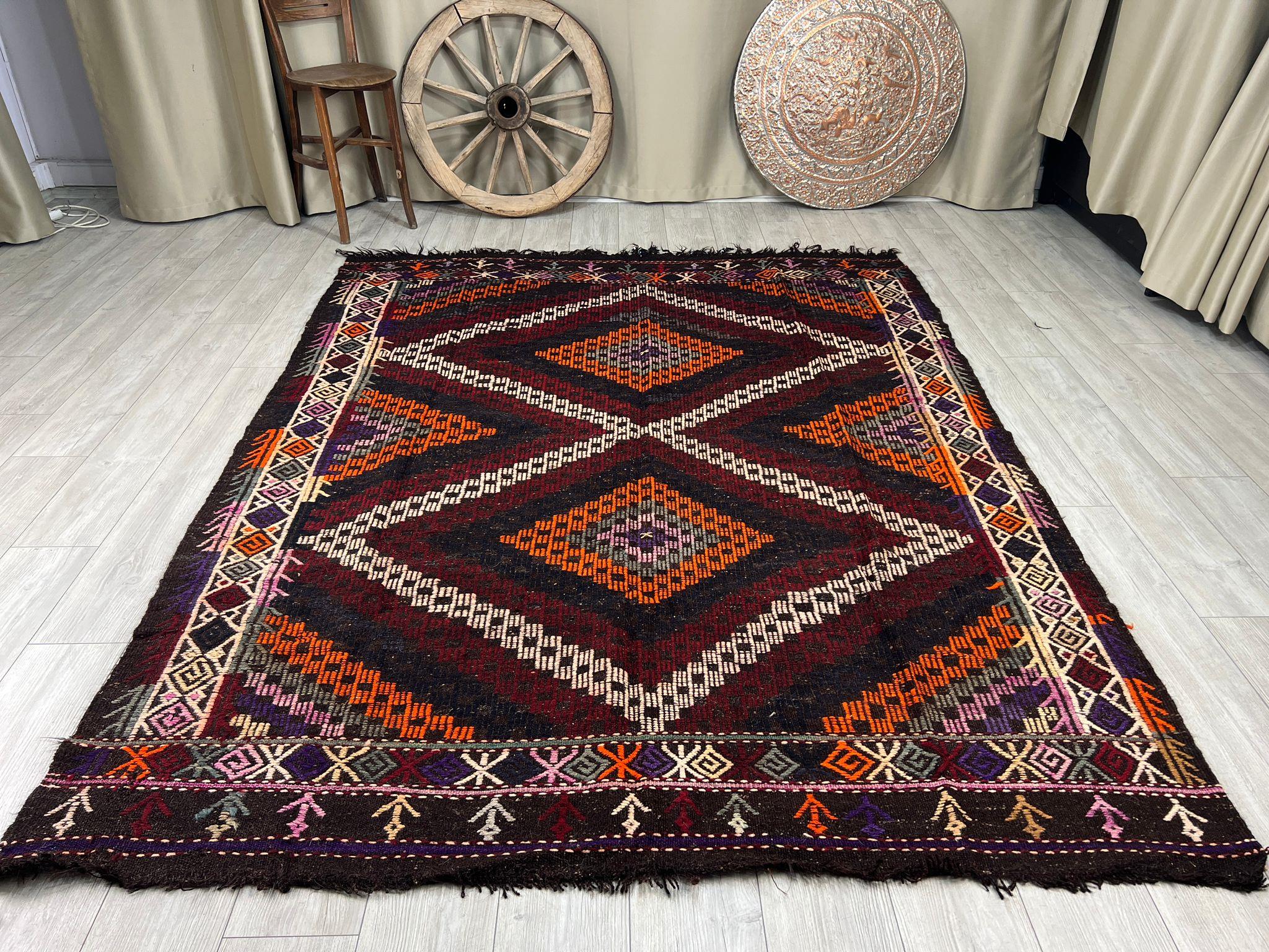 El Dokumasi Halı Kilim Yolluk Paspas Ölçü 273X200 Cm