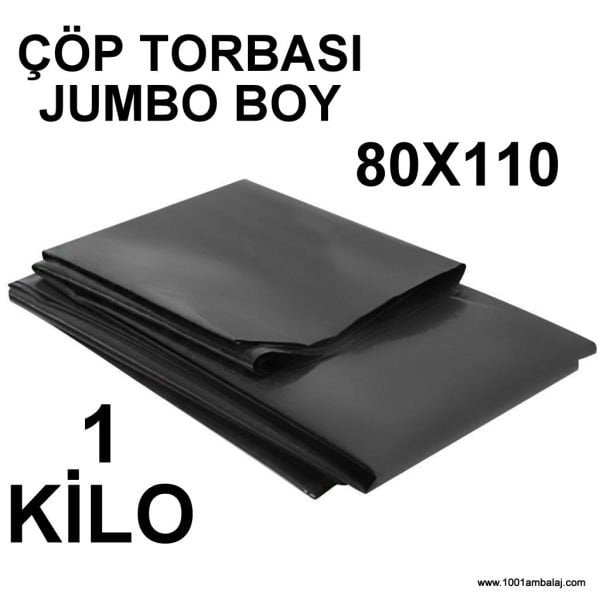 Çöp Torbası Jumbo Boy Gram 80X110 Cm Siyah 1 Kilo