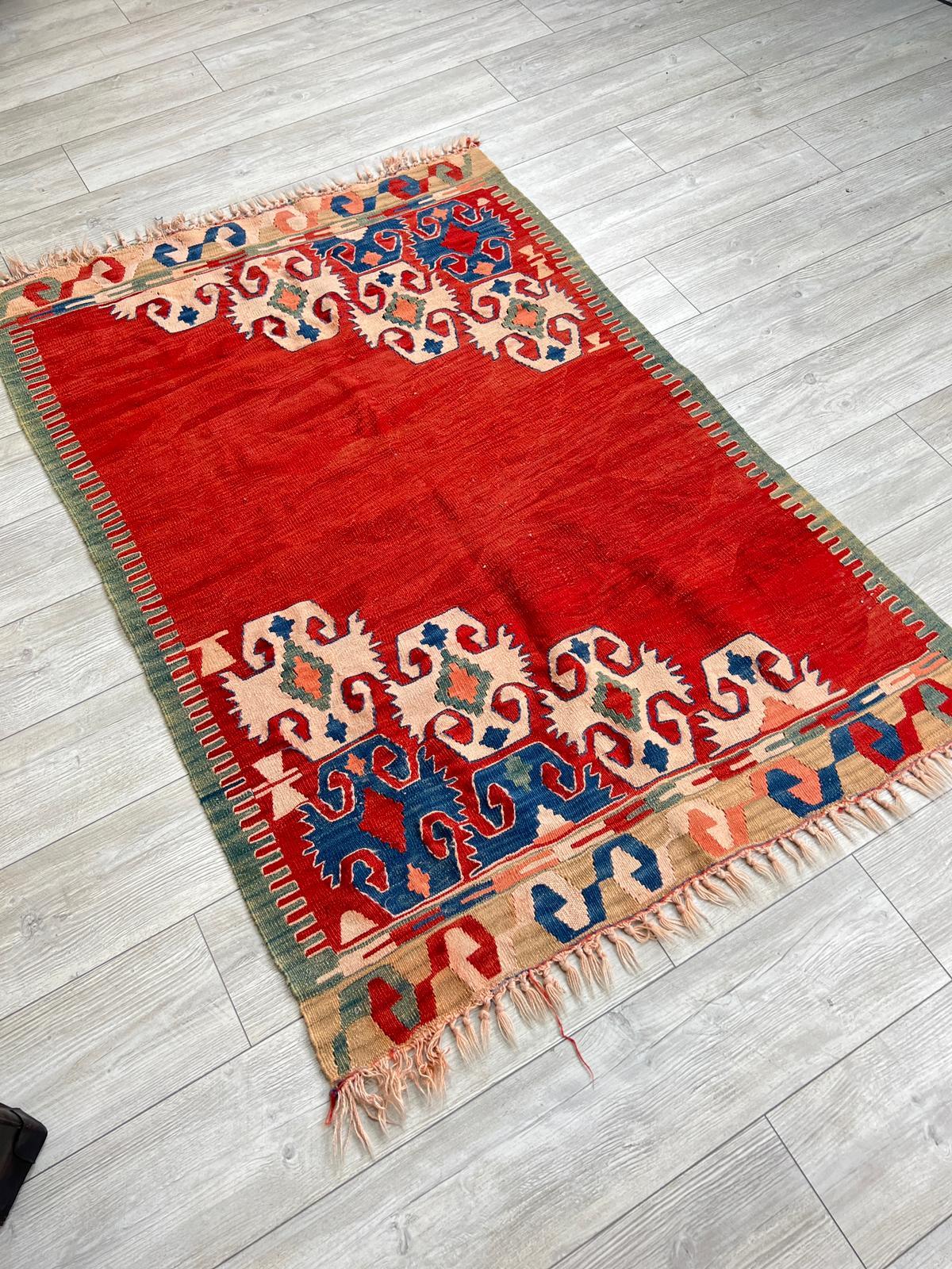 El Dokumasi Halı Kilim Yolluk Paspas Ölçü 174X112 Cm