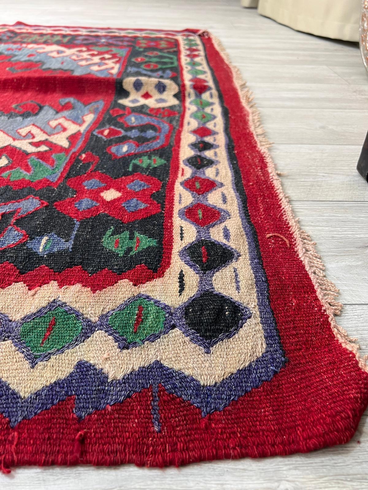 El Dokumasi Halı Kilim Yolluk Paspas Ölçü 281X162 Cm