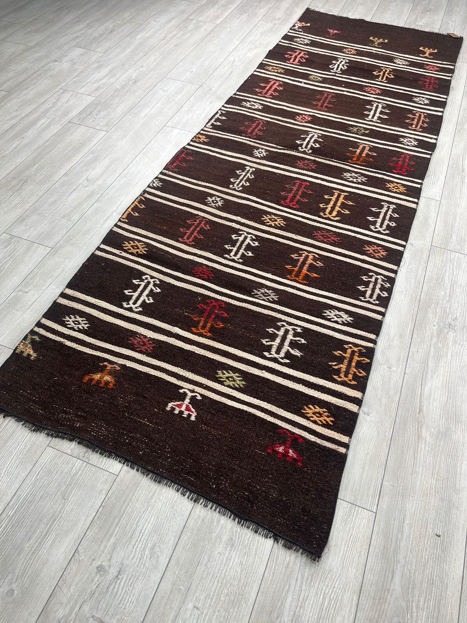 El Dokumasi Halı Kilim Yolluk Paspas Ölçü 284X91 Cm