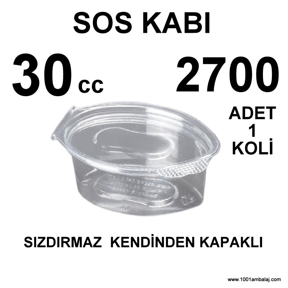 sızdırmaz 30 Cc Sos kabı Kendinden kapaklı 2700 Adet 1 Koli