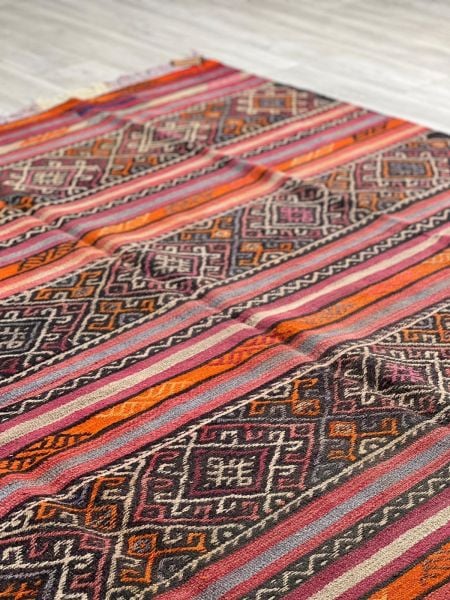 El Dokumasi Halı Kilim Yolluk Paspas Ölçü 195X195 Cm