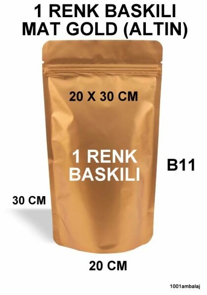20X30 Cm Mat Gold Renk Doypack Torba /28/