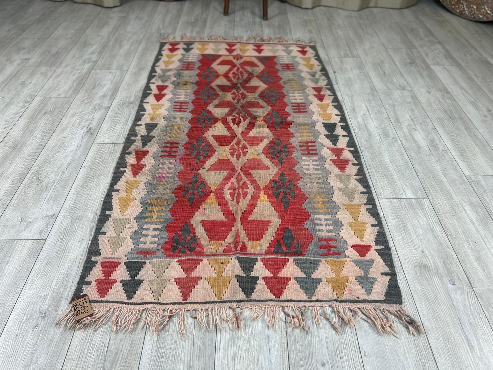 El Dokumasi Halı Kilim Yolluk Paspas Ölçü 185X100 Cm