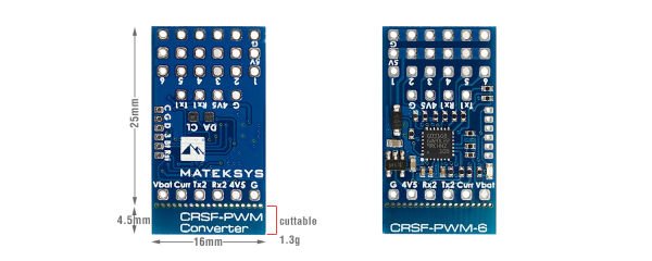 CRSF to PWM Converter CRSF-PWM-6