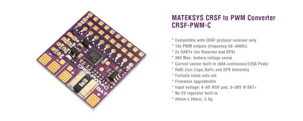 CRSF to PWM Converter CRSF-PWM-C